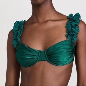 PatBO Flutter Sleeve Bikini Top size L